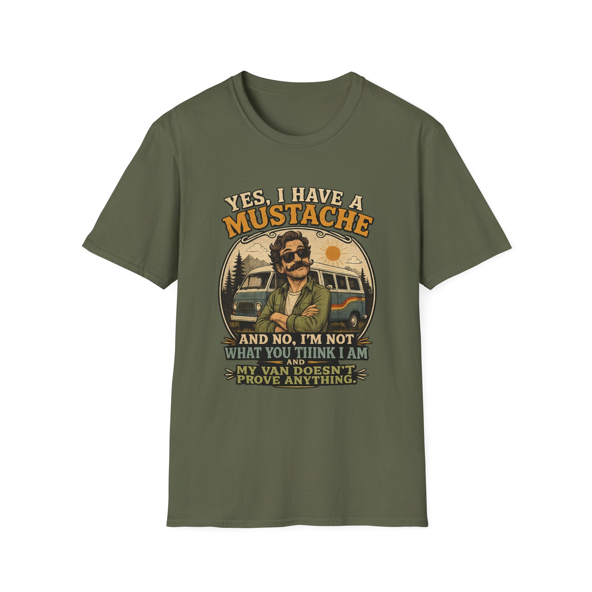 Mustache Vintage T-Shirt — "Yes, I Have a Mustache" Retro Graphic Tee