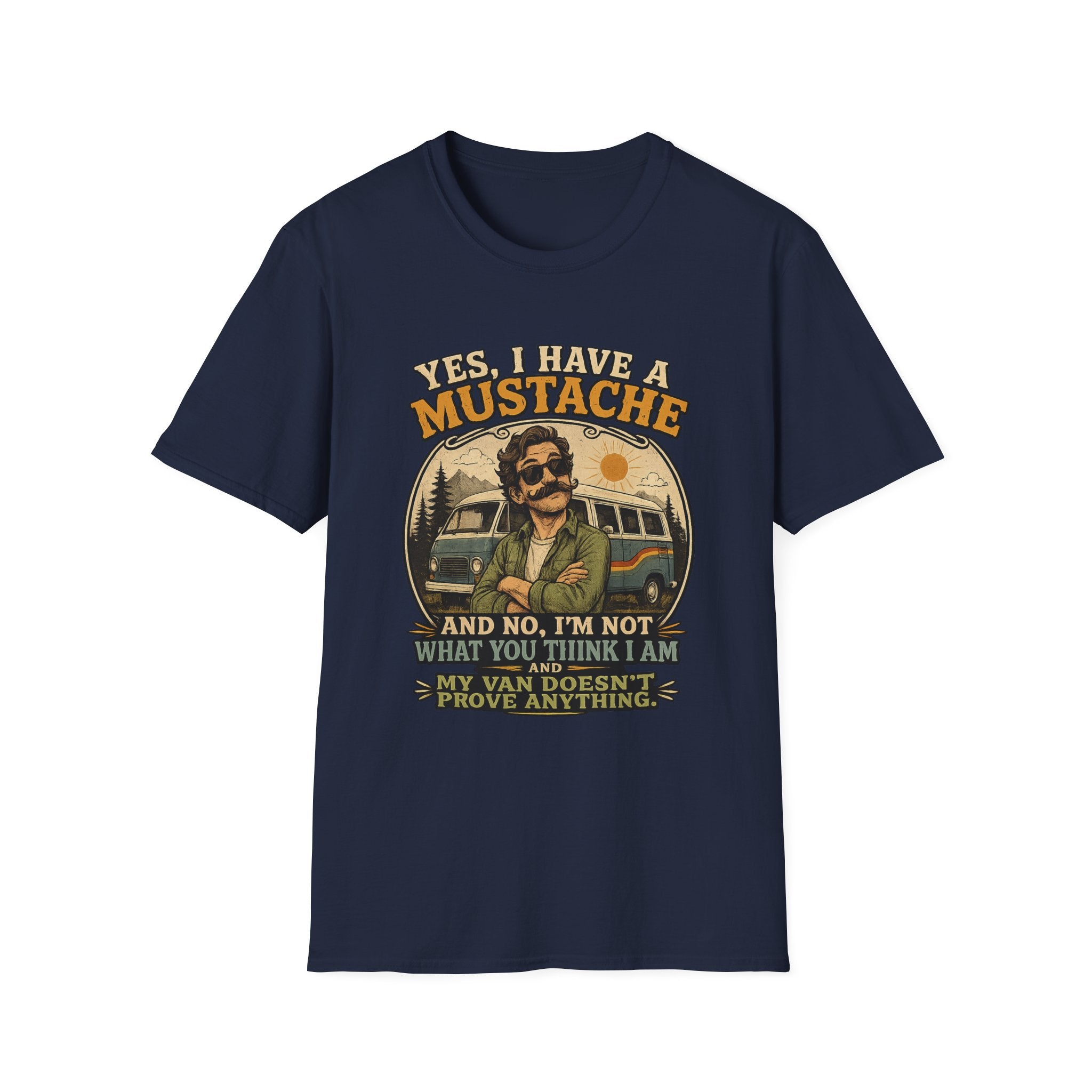 Mustache Vintage T-Shirt — "Yes, I Have a Mustache" Retro Graphic Tee
