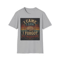 I Came I Saw I Forgot T-Shirt — Funny Retro Brain Memory Tee