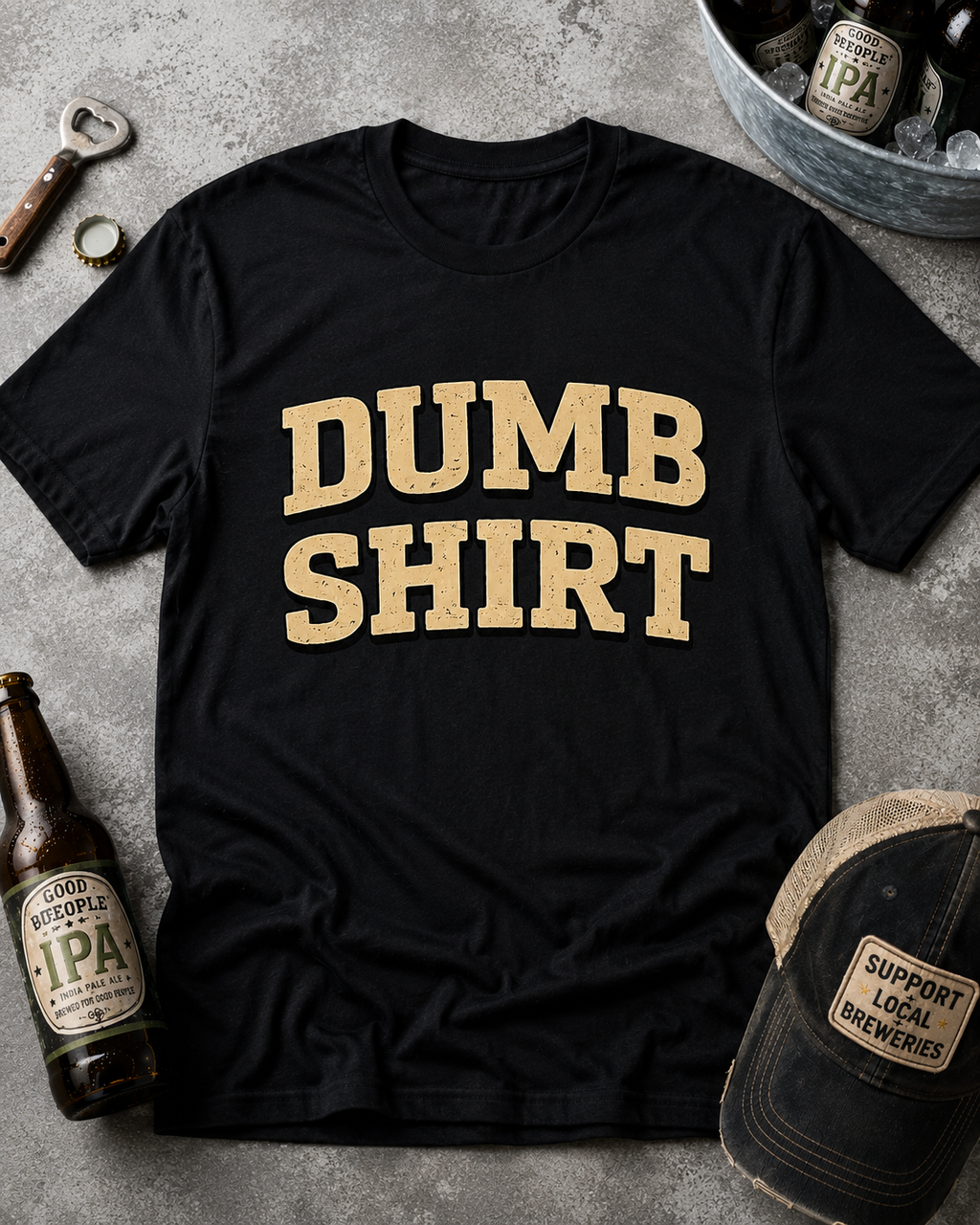 Dumb Shirt Tee — Funny Retro Block-Text Graphic T-Shirt