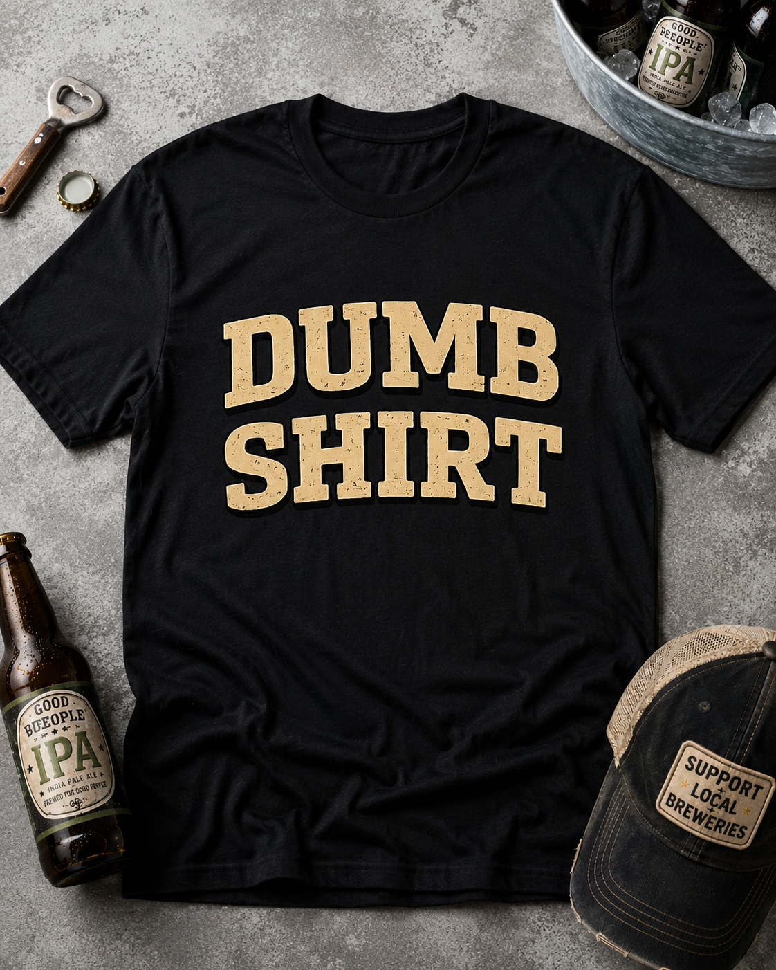 Dumb Shirt Tee — Funny Retro Block-Text Graphic T-Shirt