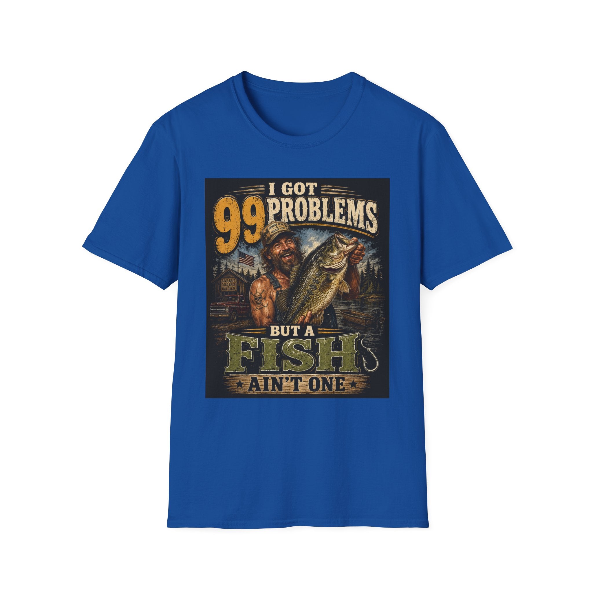 Fishing T-Shirt — "I Got 99 Problems But a Fish Ain’t One" Graphic Tee