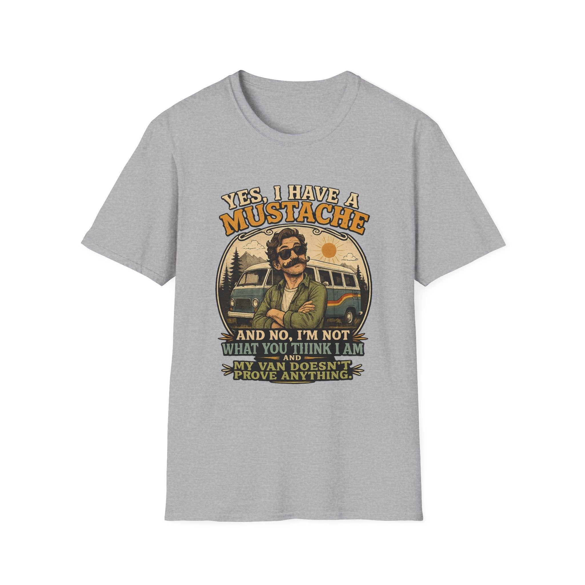 Mustache Vintage T-Shirt — "Yes, I Have a Mustache" Retro Graphic Tee