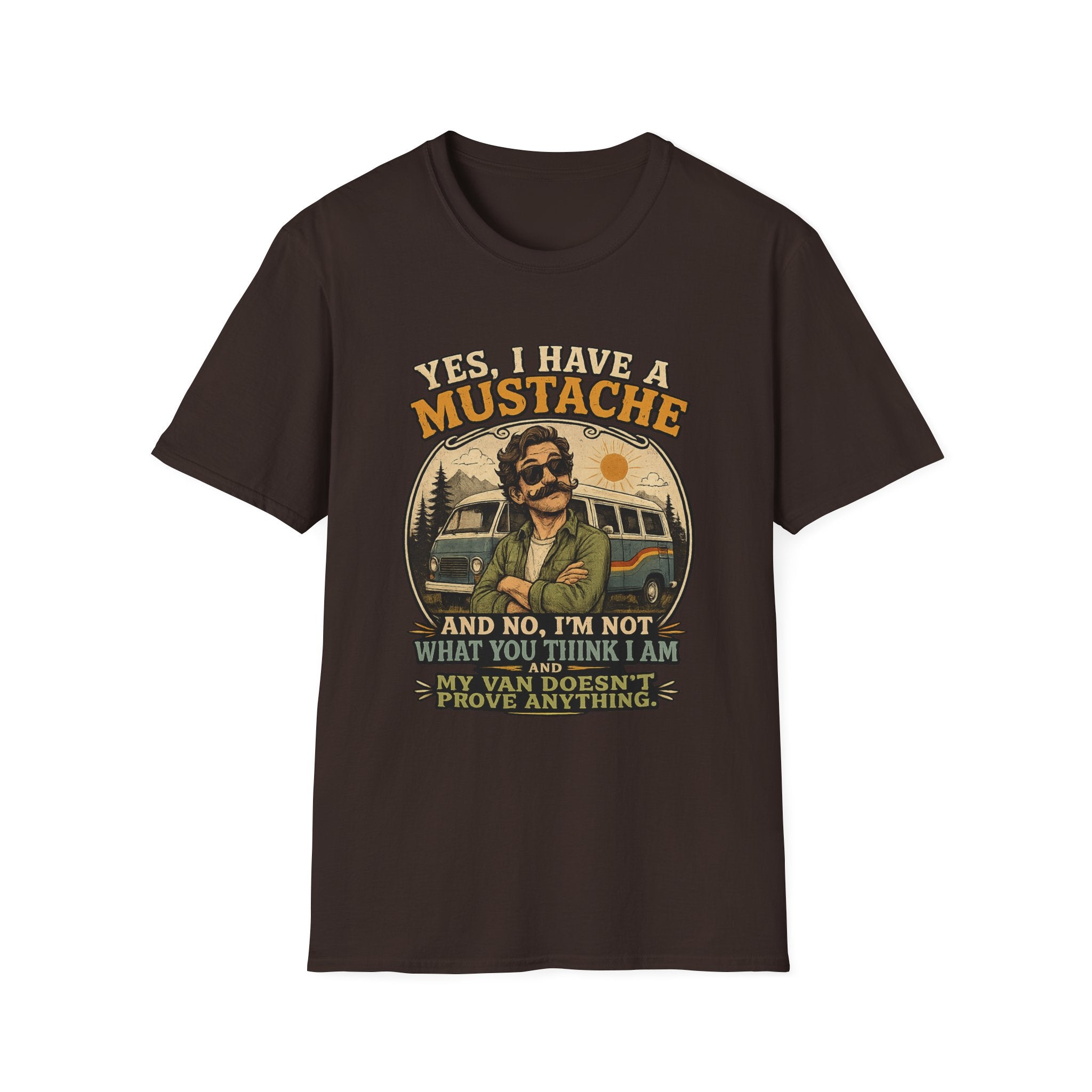 Mustache Vintage T-Shirt — "Yes, I Have a Mustache" Retro Graphic Tee