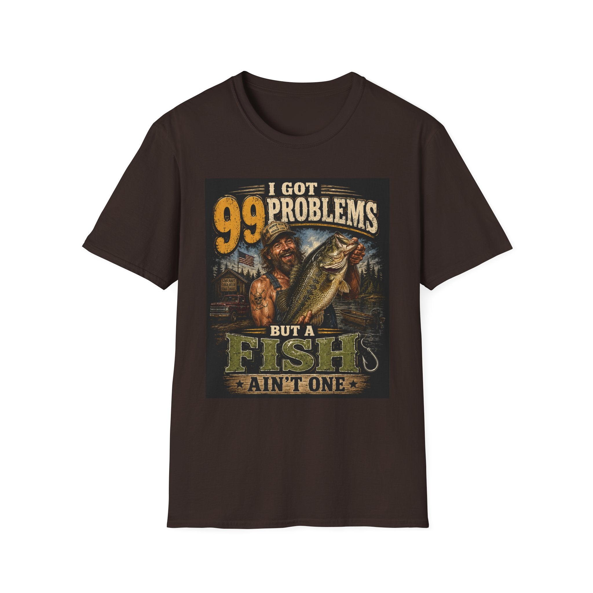 Fishing T-Shirt — "I Got 99 Problems But a Fish Ain’t One" Graphic Tee