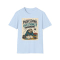 Professional Overthinker T-Shirt — Funny Sloth Illustration, 'Est. Since Forever'