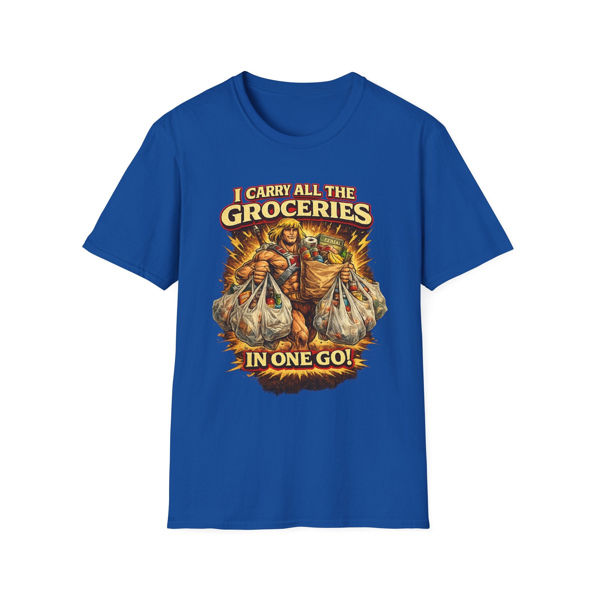 Grocery Warrior T‑Shirt — "I Carry All The Groceries In One Go" Graphic Tee