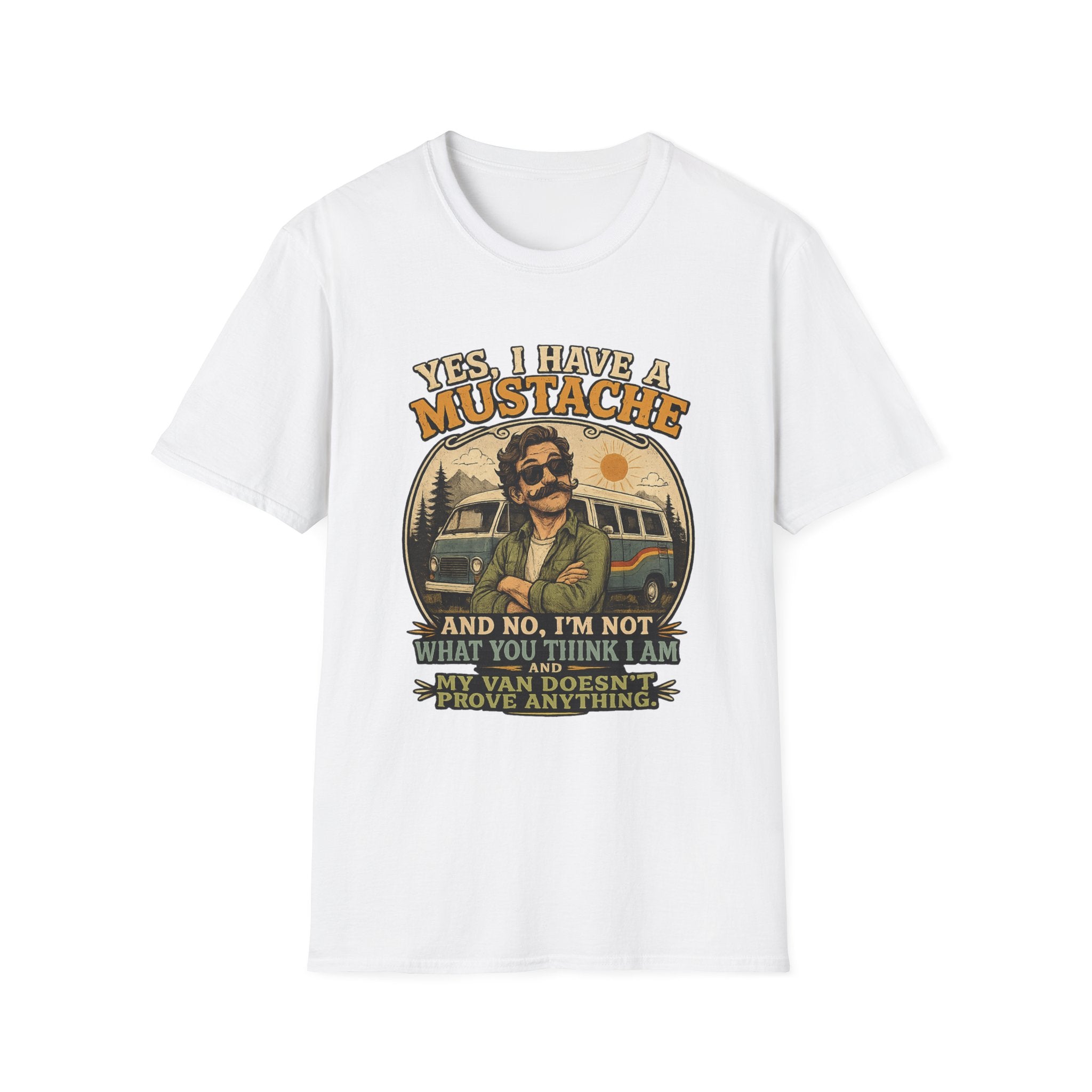 Mustache Vintage T-Shirt — "Yes, I Have a Mustache" Retro Graphic Tee