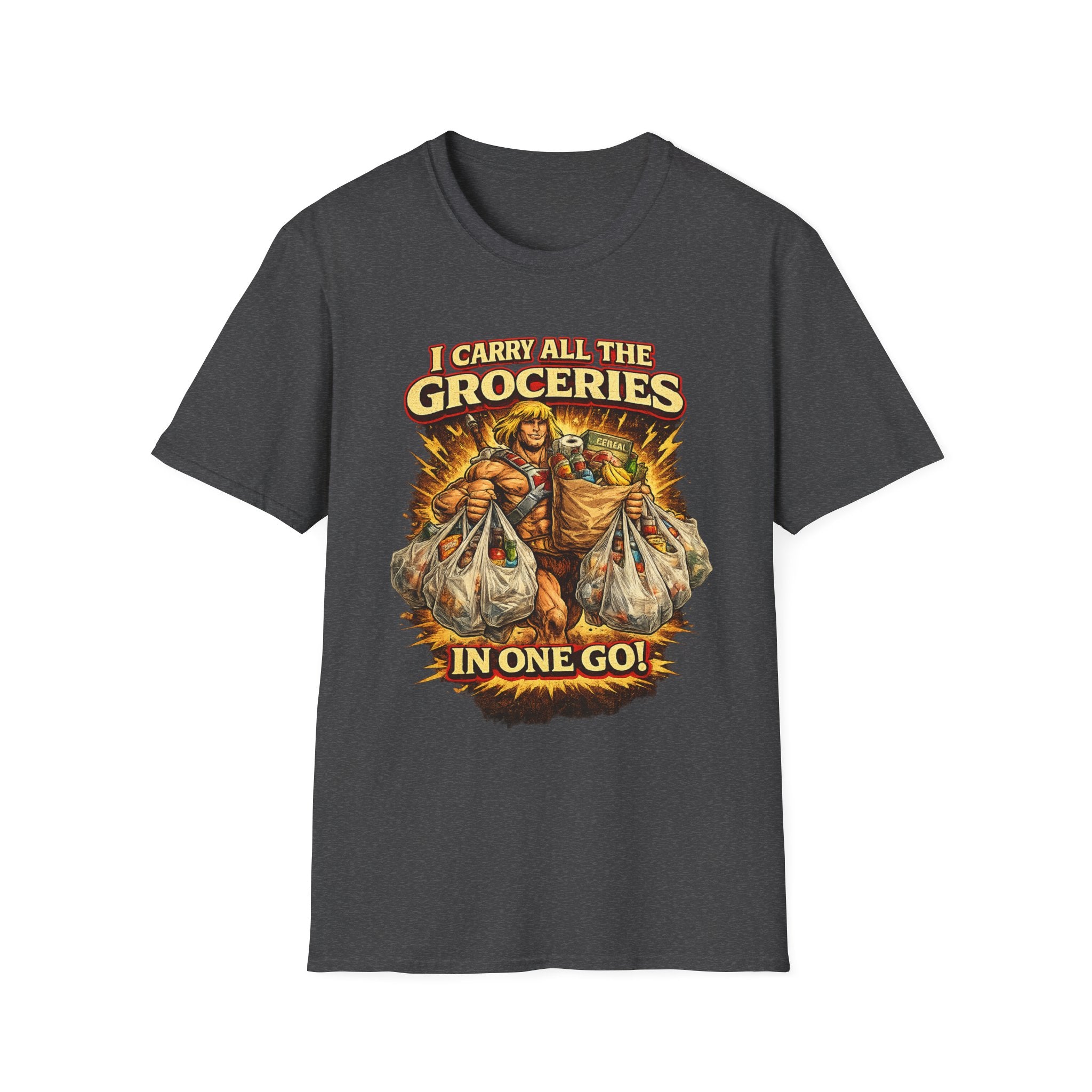 Grocery Warrior T‑Shirt — "I Carry All The Groceries In One Go" Graphic Tee