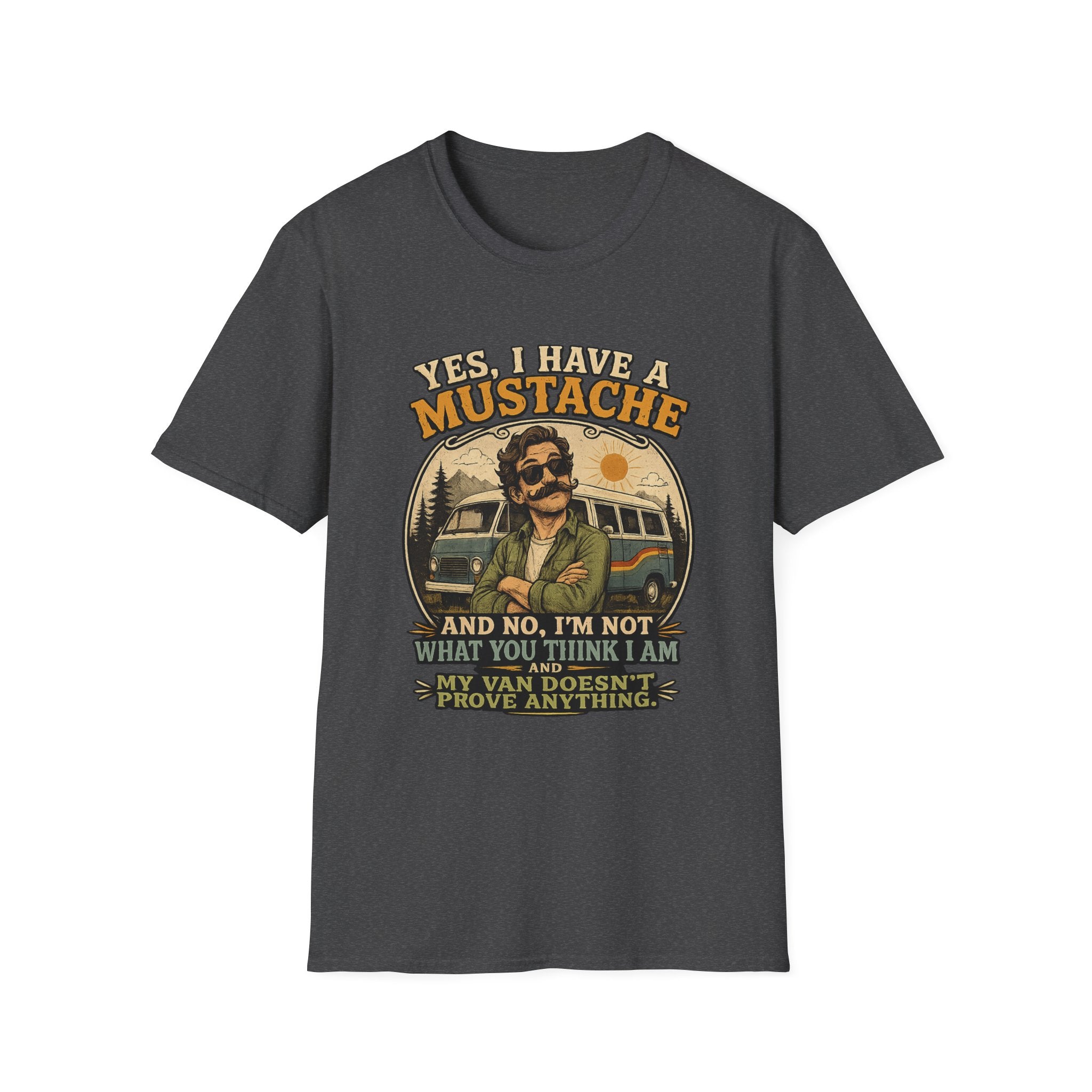 Mustache Vintage T-Shirt — "Yes, I Have a Mustache" Retro Graphic Tee
