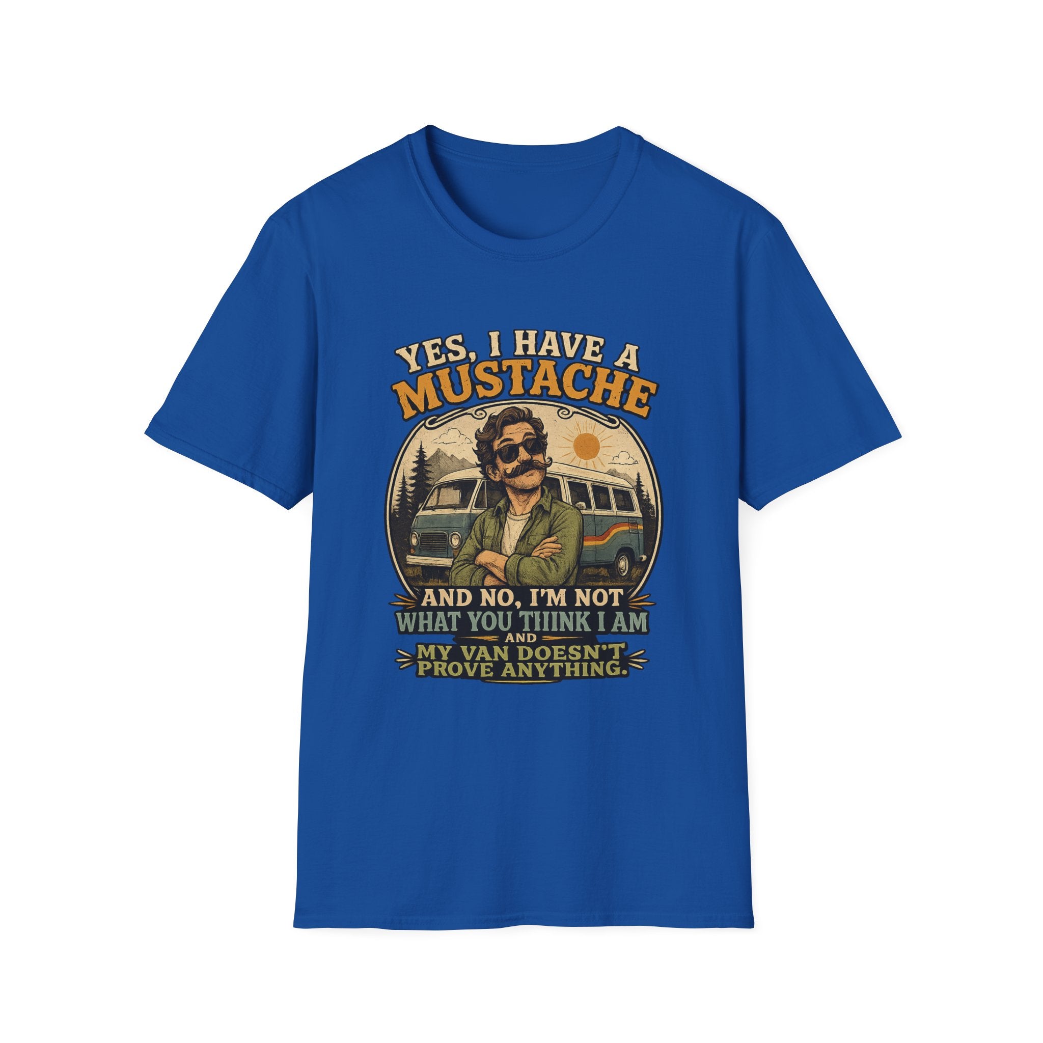 Mustache Vintage T-Shirt — "Yes, I Have a Mustache" Retro Graphic Tee