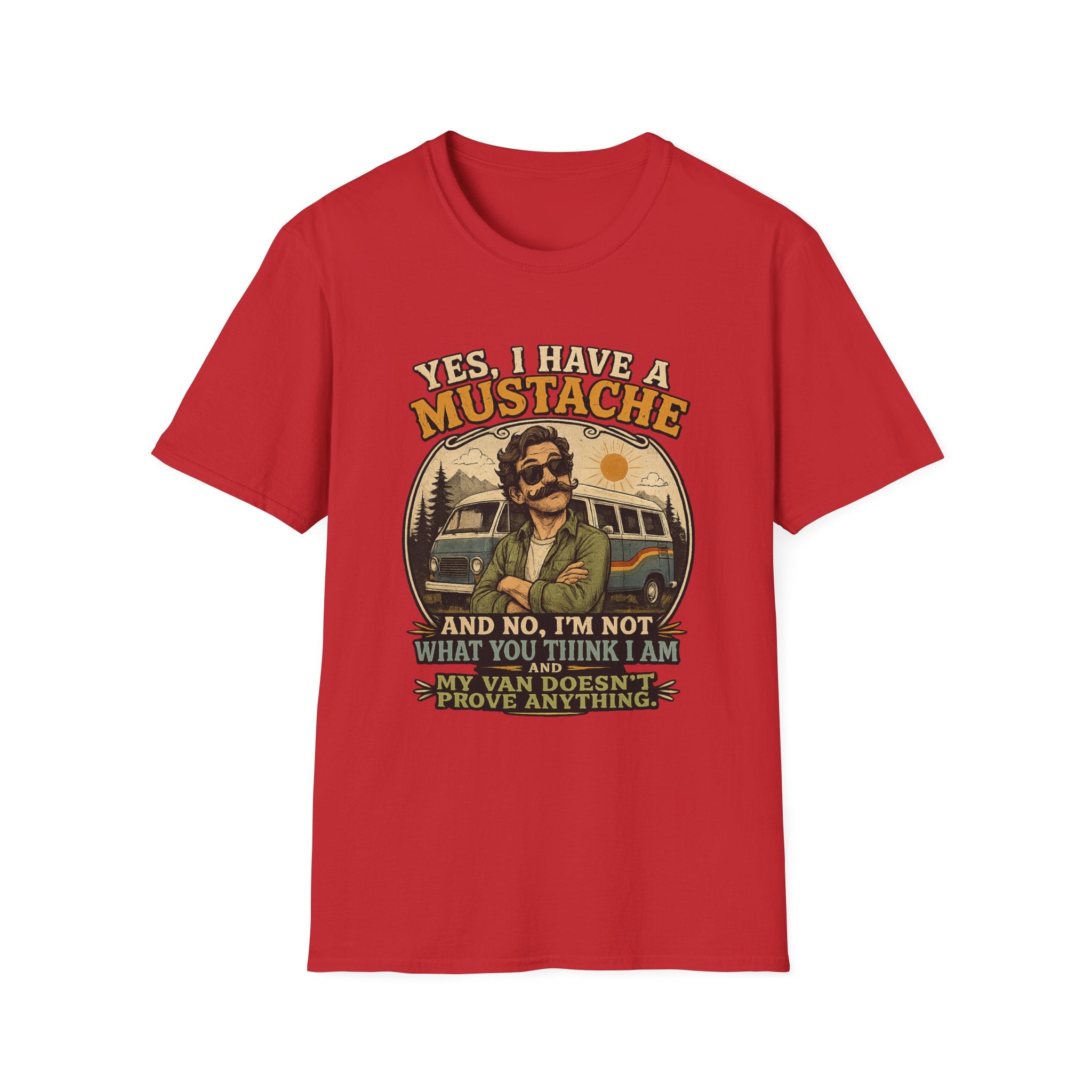 Mustache Vintage T-Shirt — "Yes, I Have a Mustache" Retro Graphic Tee